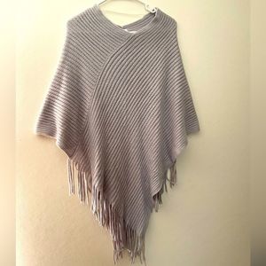 Gray Poncho-Sweater Size Small-Medium Like New
